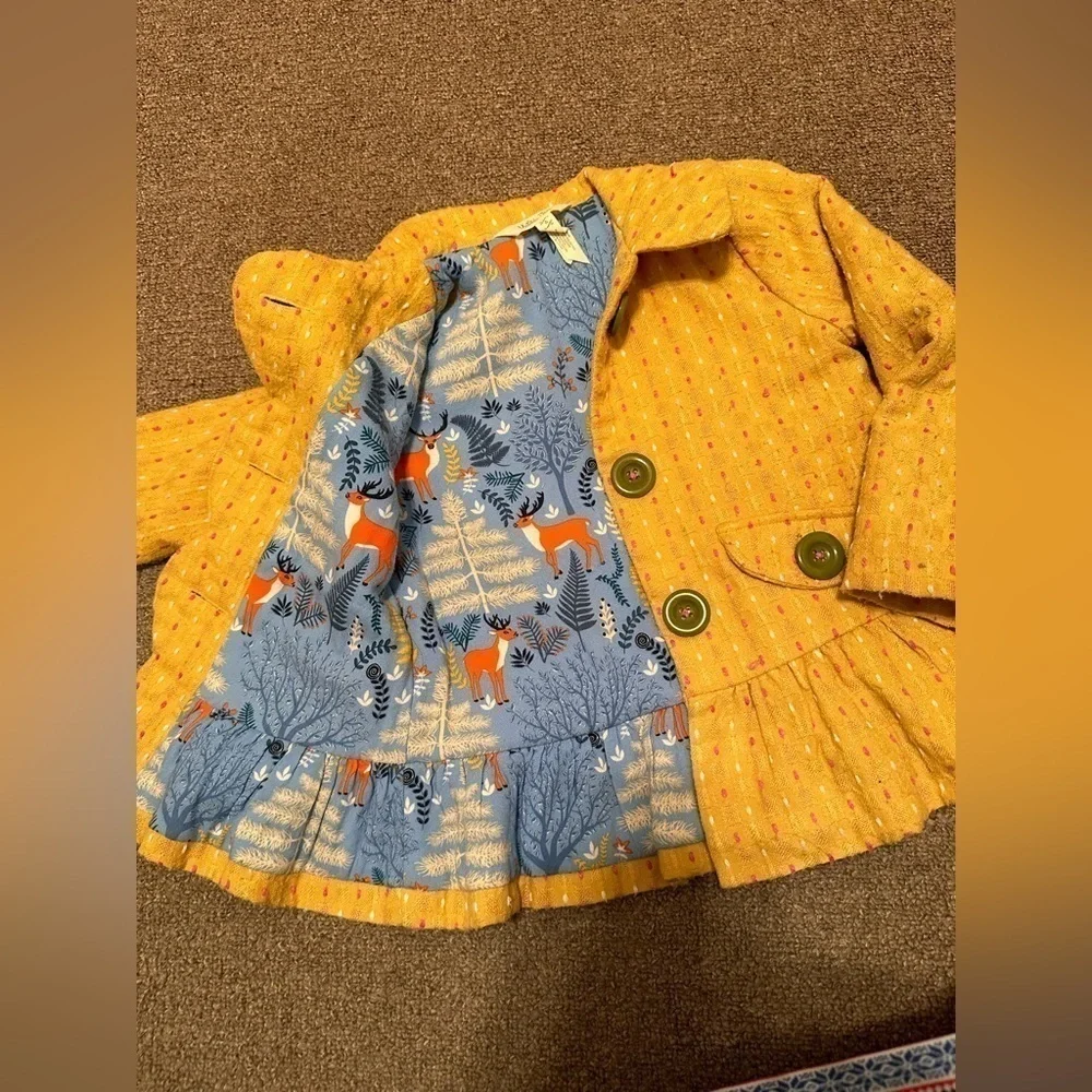 Matilda Jane Girls Yellow Going Easy Jacket Sz 4 - Picture 8 of 10
